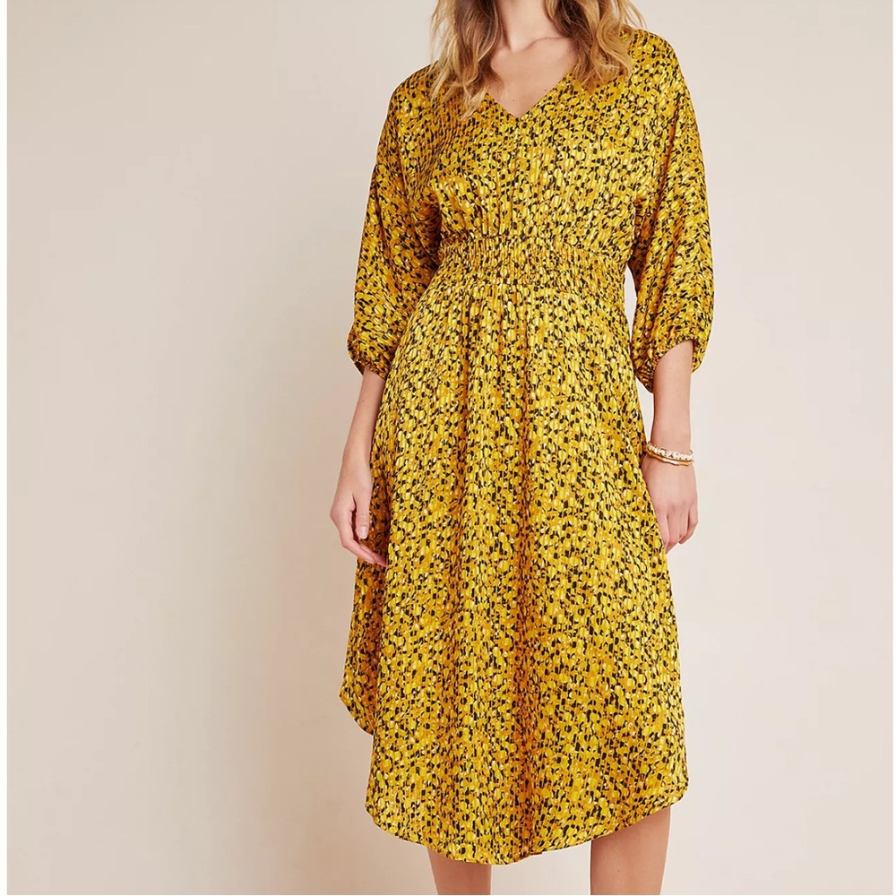 by Anthropologie Marigold‎ Midi Dress Small Casual Autumn Cottagecore Casual